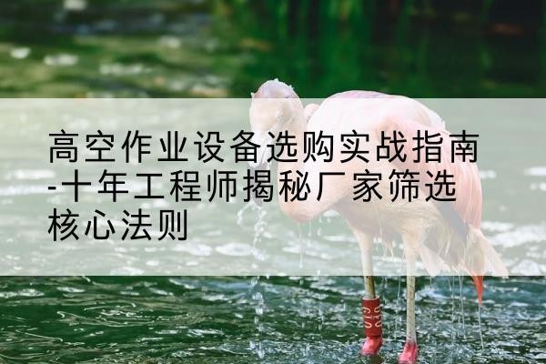 石阡剪叉式升降机厂家-高空作业设备选购实战指南-十年工程师揭秘厂家筛选核心法则